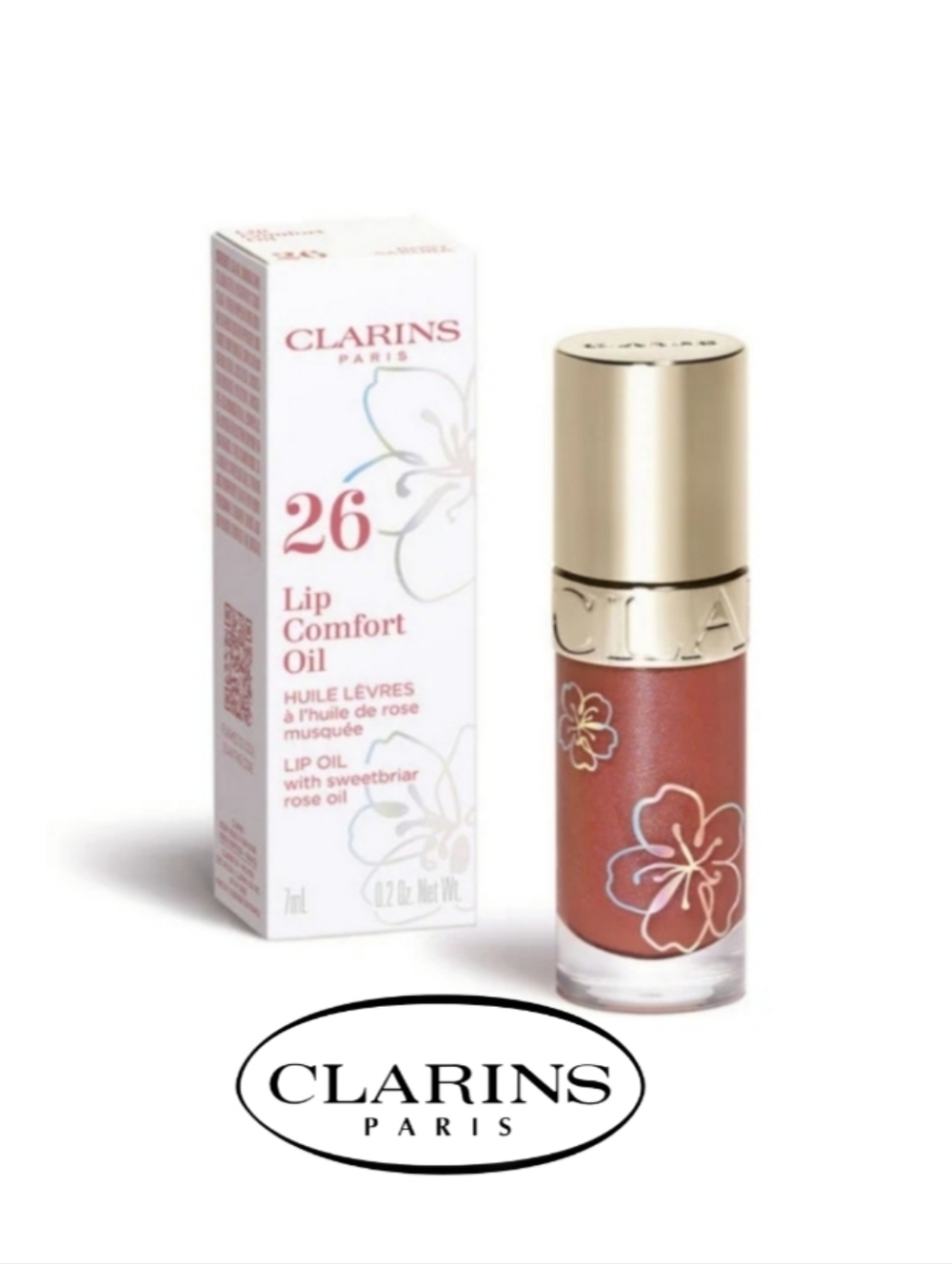 Rosy Sakura Lip Comfort Oil by Clarins, New in Box A3